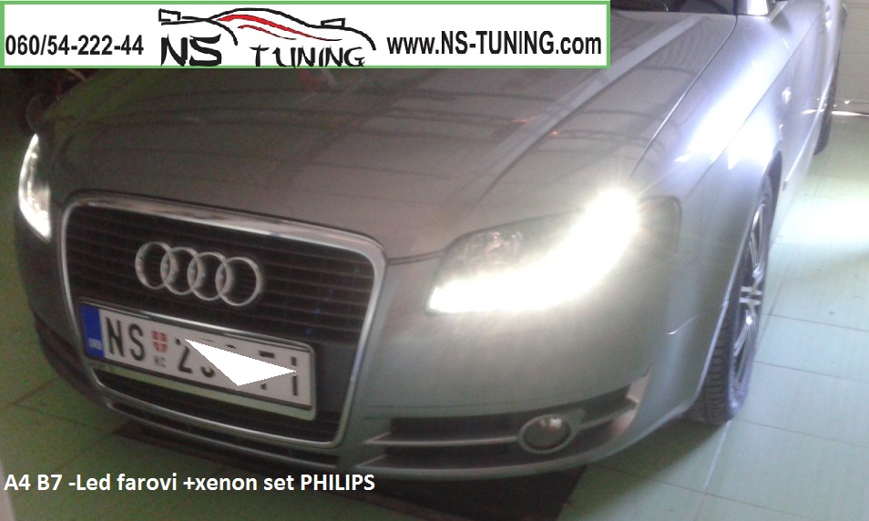 audi a4 b7 xenon set h7 philips trafo ugradnja novi sad tuning
